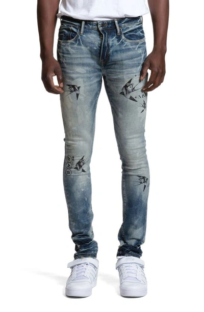 Prps Llewellyn Distressed Skinny Jeans In Indigo