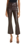 MILLY MILLY HELLENA FAUX LEATHER KICK FLARE PANTS