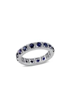 Delmar Sterling Silver Created Blue Sapphire Ring In Blue