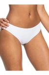 Roxy Love Rib Charlie Hipster Bikini Bottoms In Bright White