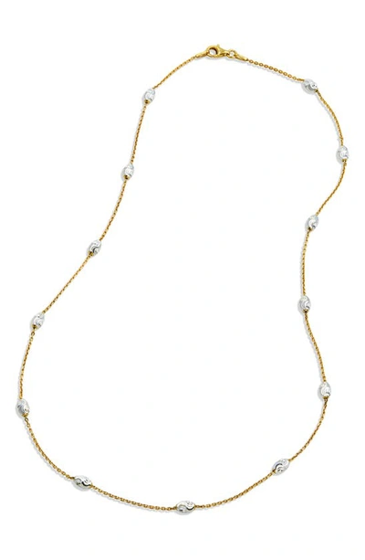Savvy Cie Jewels Two-tone 18k Gold & Sterling Silver Station Necklace In Yellow