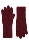 Nordstrom Recycled Cashmere Gloves In Burgundy