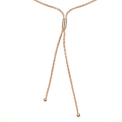 Pre-owned Jewelco London 9ct Rose Gold Spiga Wheat Negligee Chain Necklace 17 Inch