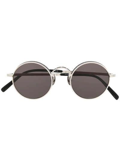 Matsuda Round-frame Logo Sunglasses In Silver