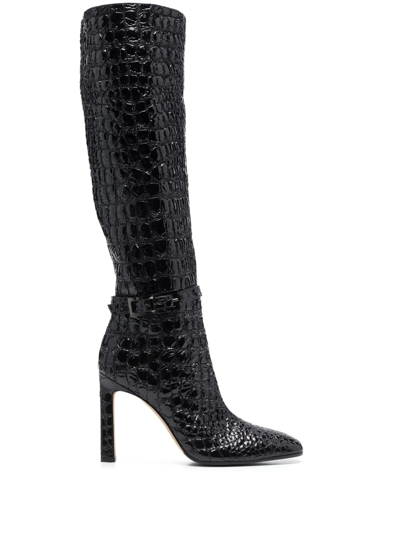 Sergio Rossi Sr Nora 110mm Knee-high Boots In Black