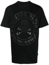 Philipp Plein Graphic Print Crewneck T-shirt In Black