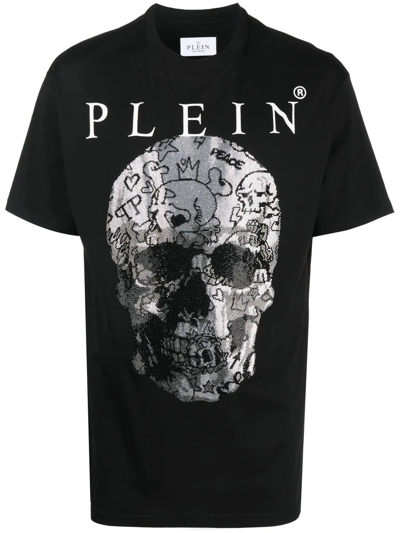 Philipp Plein Skull Print Short-sleeve T-shirt In Black