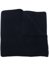 WOOLRICH RIBBED-KNIT WOOL SCARF