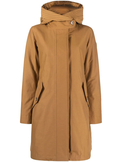 Woolrich Reversible Padded Coat In Camel Color