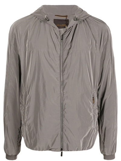 Moorer Metallic-sheen Hooded Jacket In Neutrals