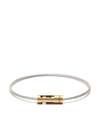 Le Gramme 18kt Yellow Gold And Titanium 6g Cable Bracelet In Silver