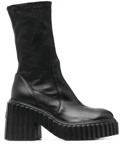 Agl Attilio Giusti Leombruni Platform-sole Ankle Boots In Schwarz