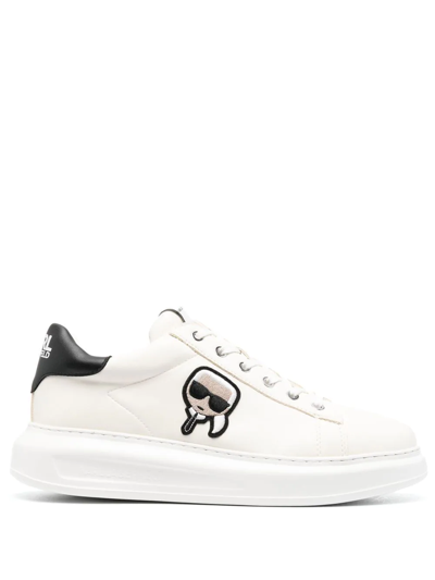 Karl Lagerfeld Kapri Ikonic Kc Low-top Sneakers In White