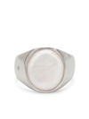TOM WOOD STERLING SILVER OVAL MOTHER-OF-PEARL RING