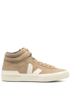 Veja V-logo High-top Sneakers In Nude