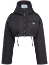 PRADA RE-NYLON CROPPED DOWN JACKET