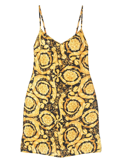 Versace Barocco Print Pyjama Slip Dress