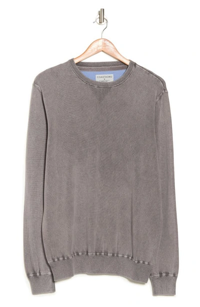 Coastaoro Long Sleeve Durham Stonewash Sweater In Charcoal