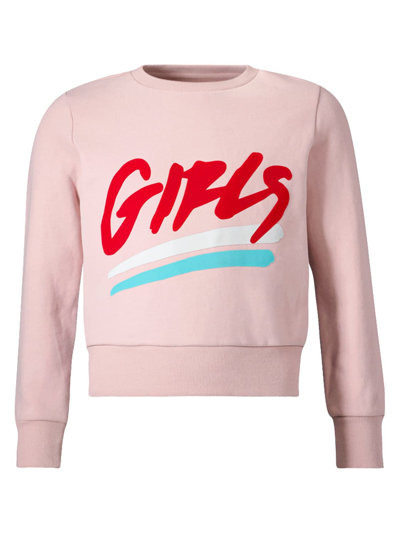 Ao76 Kids Sweatshirt For Girls In Pink