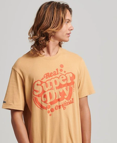 Superdry Men's Cooper Retro 70s Graphic T-shirt Yellow
