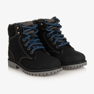 Mayoral Kids' Boys Blue Leather Ankle Boots