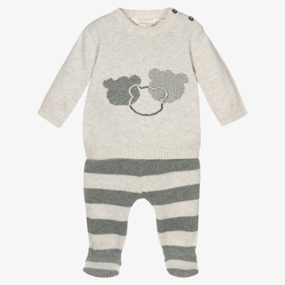 Mayoral Newborn Grey 2 Piece Knitted Babygrow