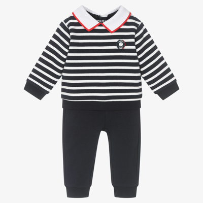 Jacadi Paris Babies' Boys Blue Stripe Trouser Set