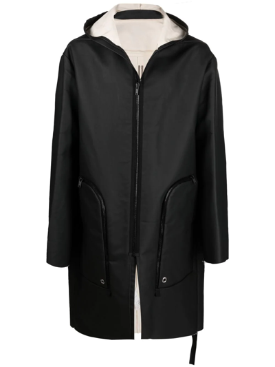 Rick Owens Strobe Long-length Parka In Black