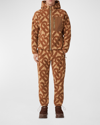 Burberry Tapered Twill-trimmed Logo-print Fleece Sweatpants In Soft Fawn Ip Pttn