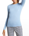 Michael Kors Hutton Featherweight Cashmere Sweater In Blue
