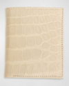 Abas Men's Glazed Alligator Leather Bifold Wallet In Ivory