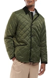 Barbour Winter Liddesdale Box Quilted Full Zip Jacket In Fern