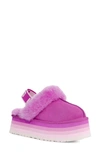 Ugg Women's Funkette Shearling Slingback Platform Slippers In Purple Ruby