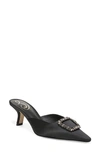 Sam Edelman Brit Jewel Mule In Black Satin