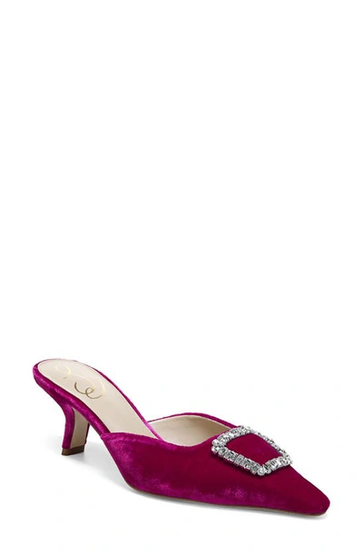 Sam Edelman Brit Jewel In Raspberry Velvet In Red