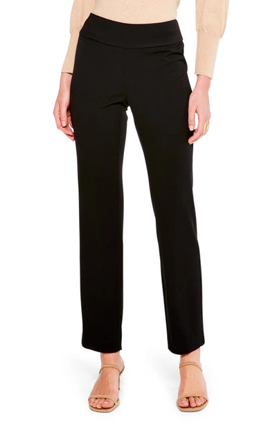 Nic + Zoe Wonderstretch Pocket Straight Leg Pants In Black