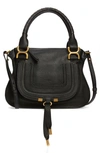 Chloé Small Marcie Leather Satchel In Black
