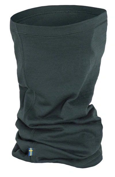 Fjall Raven Abisko Lite Wool Blend Neck Gaiter In Dark Navy