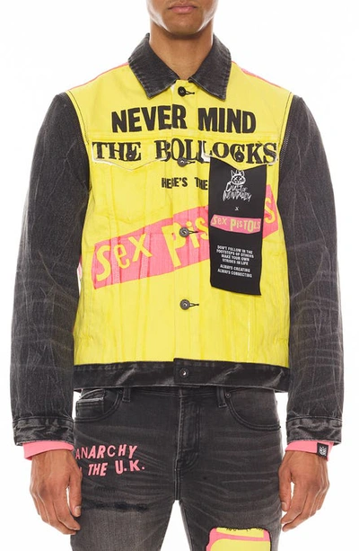 Cult Of Individuality Sex Pistols Type Ii Cotton Jacket In Yellow