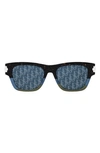Dior Blacksuit Xl S2u 52mm Square Sunglasses In Havana