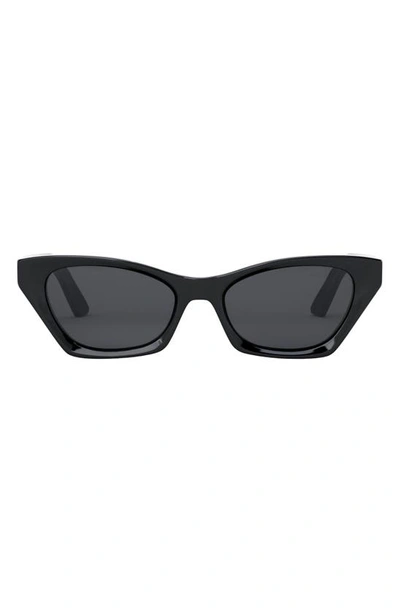 Dior Beveled Acetate Butterfly Sunglasses In Black Grey