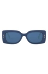 Dior Pacific Logo Square Acetate Sunglasses In Blue