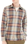 Barbour Waterfoot Thermo Weave Plaid Button-up Shirt In Olive