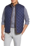 Peter Millar Essex Quilted Travel Vest In Navy