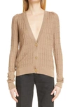 SAINT LAURENT FITTED CABLE STITCH CARDIGAN