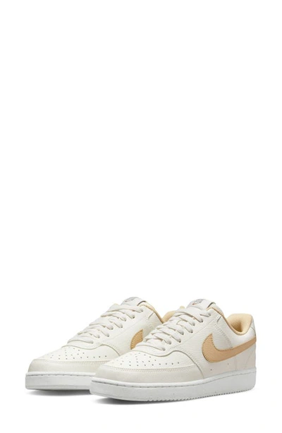 Nike Court Vision Low Sneaker In Sail/ White Onyx/ Black