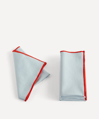 Hay Outline Light Blue Napkins Set Of Four