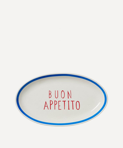 In The Roundhouse Buon Appetito Platter In Blue