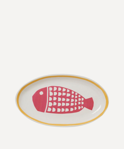 In The Roundhouse Fish Platter In Pink