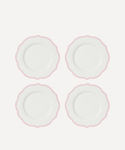 In The Roundhouse Pink Wave Dinner Plate Set Of Four
